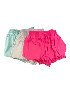 EXARUS GIRLS CROSSOVER SHORTS BUTTERFLY SPORTS CHEER ACTIVE WEAR SZ 8 PACK OF 3